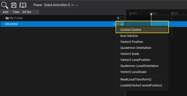 Add control subtrack