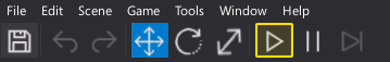 Play in editor button