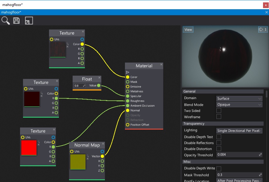 Material Editor Window