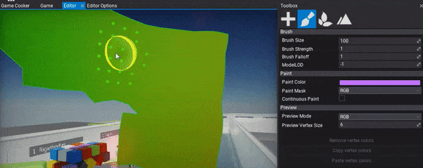 Vertex Painting in Flax Editor