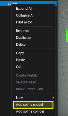 Add Spline Model