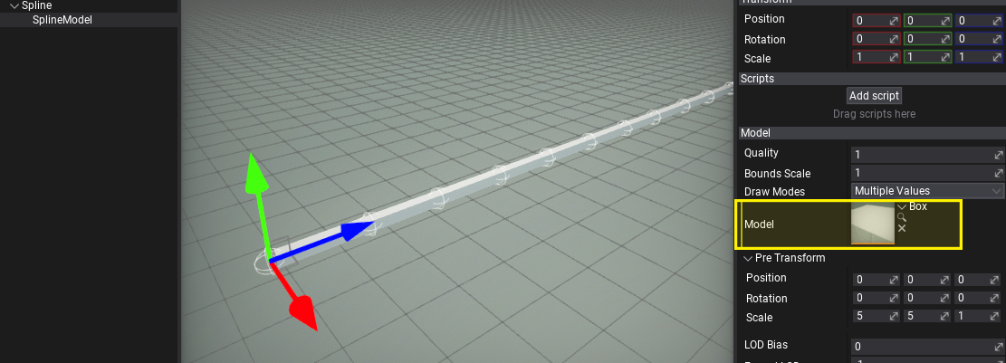 Set Spline Model