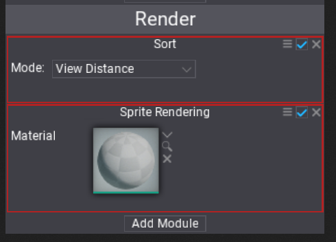 Particle Emitter Render context