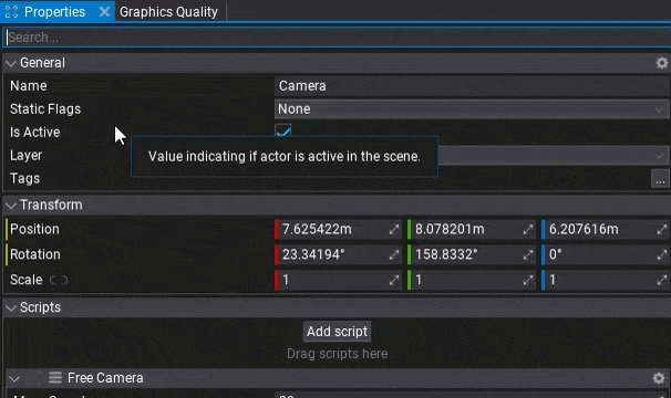 Properties Panel Search