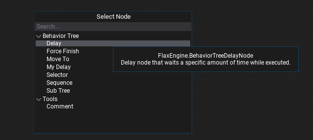 Adding New Behavior Tree Node