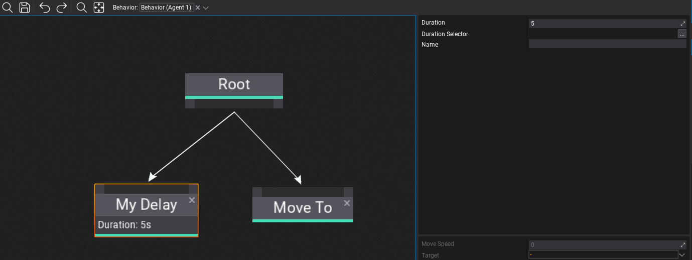 Custom Behavior Tree Delay Node