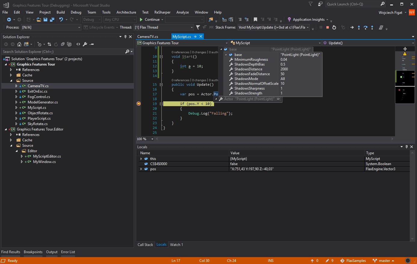 Script in Visual Studio