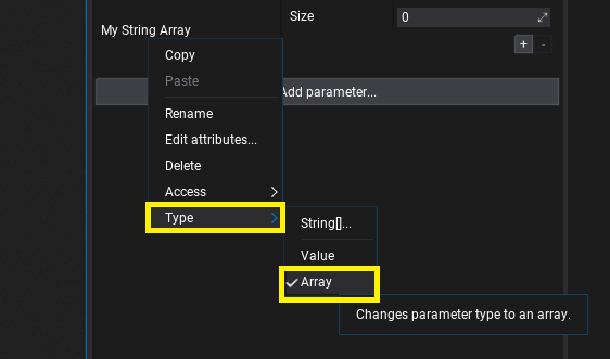 Array Property Change Visual Script