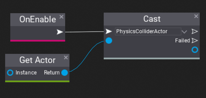 Cast Actor to Physicsc Collider Actor