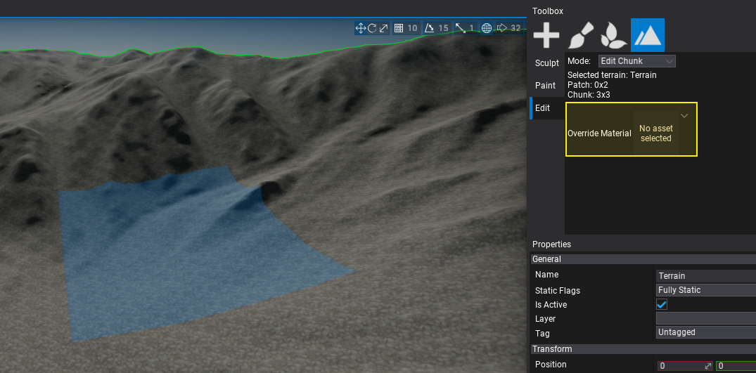 Terrain Chunk Material Override