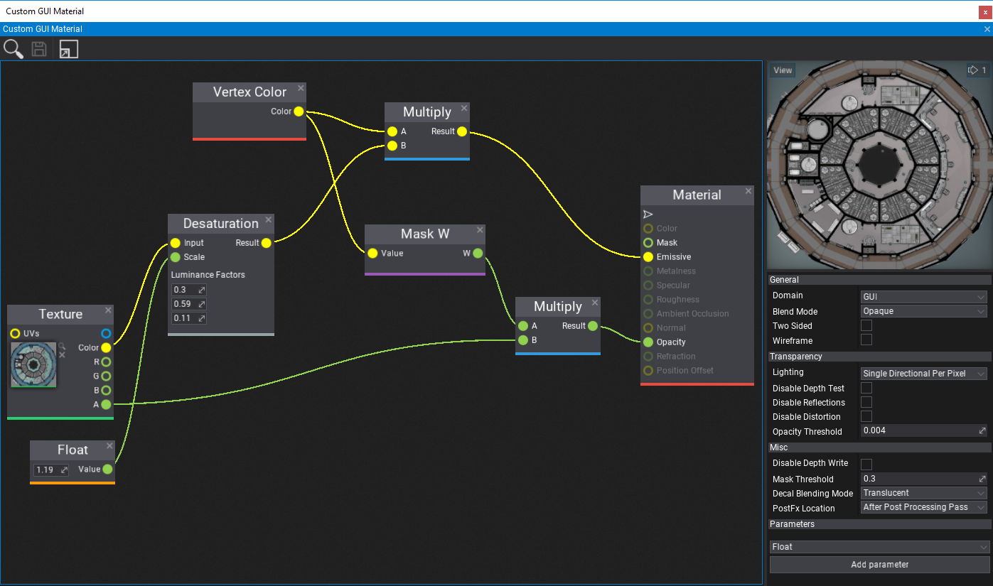 Setup GUI Material